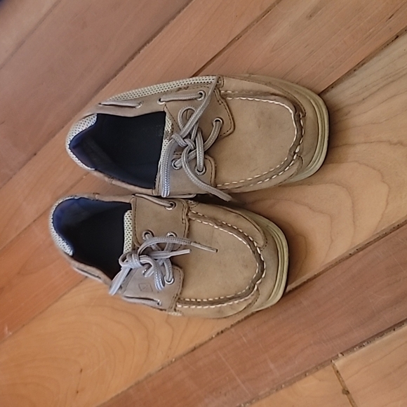Kids sperry boat shoes. A few stains as shown in photos tons of life left! - Picture 3 of 8